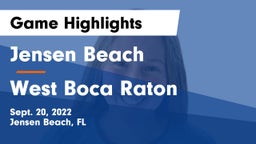 Jensen Beach  vs West Boca Raton  Game Highlights - Sept. 20, 2022