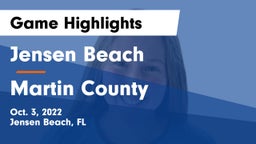 Jensen Beach  vs Martin County  Game Highlights - Oct. 3, 2022