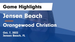 Jensen Beach  vs Orangewood Christian  Game Highlights - Oct. 7, 2022