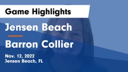 Jensen Beach  vs Barron Collier Game Highlights - Nov. 12, 2022