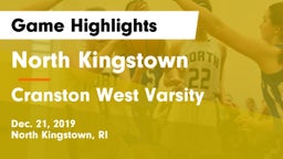 North Kingstown  vs Cranston West Varsity Game Highlights - Dec. 21, 2019