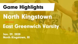 North Kingstown  vs East Greenwich Varsity Game Highlights - Jan. 29, 2020