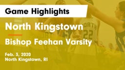 North Kingstown  vs Bishop Feehan Varsity Game Highlights - Feb. 3, 2020