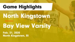 North Kingstown  vs Bay View Varsity Game Highlights - Feb. 21, 2020