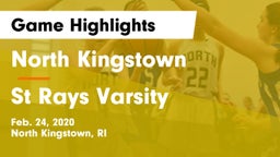 North Kingstown  vs St Rays Varsity Game Highlights - Feb. 24, 2020