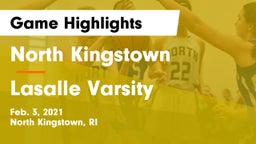 North Kingstown  vs Lasalle Varsity Game Highlights - Feb. 3, 2021