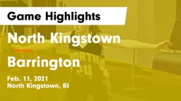 North Kingstown  vs Barrington  Game Highlights - Feb. 11, 2021
