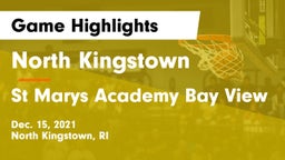 North Kingstown  vs St Marys Academy Bay View Game Highlights - Dec. 15, 2021