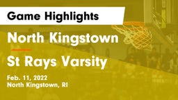 North Kingstown  vs St Rays Varsity Game Highlights - Feb. 11, 2022