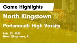 North Kingstown  vs Portsmouth High Varsity Game Highlights - Feb. 13, 2023