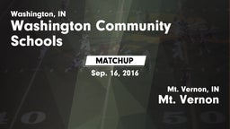 Matchup: Washington vs. Mt. Vernon  2016