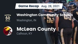 Recap: Washington Community Schools vs. McLean County  2021