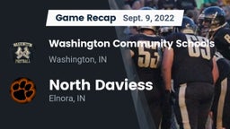 Recap: Washington Community Schools vs. North Daviess  2022