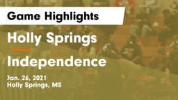Holly Springs  vs Independence  Game Highlights - Jan. 26, 2021