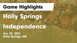 Holly Springs  vs Independence Game Highlights - Jan. 25, 2022