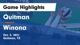 Quitman  vs Winona  Game Highlights - Oct. 5, 2021