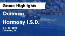 Quitman  vs Harmony I.S.D. Game Highlights - Oct. 17, 2023