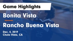 Bonita Vista  vs Rancho Buena Vista  Game Highlights - Dec. 4, 2019