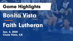 Bonita Vista  vs Faith Lutheran  Game Highlights - Jan. 4, 2020
