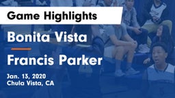Bonita Vista  vs Francis Parker  Game Highlights - Jan. 13, 2020