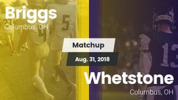 Matchup: Briggs  vs. Whetstone  2018