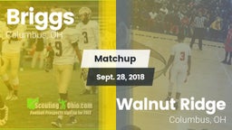 Matchup: Briggs  vs. Walnut Ridge  2018