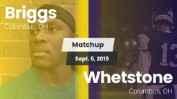 Matchup: Briggs  vs. Whetstone  2019