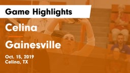 Celina  vs Gainesville  Game Highlights - Oct. 15, 2019