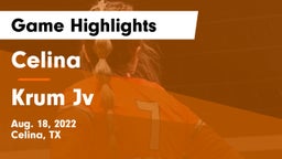 Celina  vs Krum Jv Game Highlights - Aug. 18, 2022