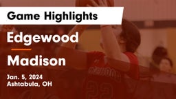 Edgewood  vs Madison  Game Highlights - Jan. 5, 2024