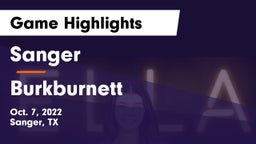 Sanger  vs Burkburnett  Game Highlights - Oct. 7, 2022