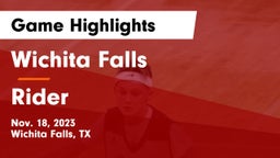Wichita Falls  vs Rider  Game Highlights - Nov. 18, 2023