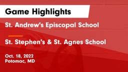 St. Andrew's Episcopal School vs St. Stephen's & St. Agnes School Game Highlights - Oct. 18, 2022