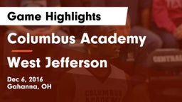 Columbus Academy  vs West Jefferson  Game Highlights - Dec 06, 2016