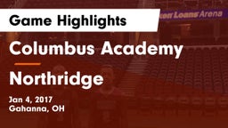 Columbus Academy  vs Northridge Game Highlights - Jan 4, 2017