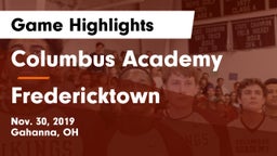 Columbus Academy  vs Fredericktown  Game Highlights - Nov. 30, 2019
