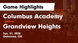 Columbus Academy  vs Grandview Heights  Game Highlights - Jan. 21, 2020