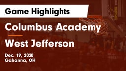 Columbus Academy  vs West Jefferson  Game Highlights - Dec. 19, 2020