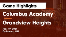 Columbus Academy  vs Grandview Heights  Game Highlights - Jan. 19, 2021