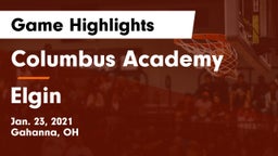 Columbus Academy  vs Elgin  Game Highlights - Jan. 23, 2021