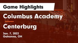 Columbus Academy  vs Centerburg  Game Highlights - Jan. 7, 2022