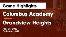 Columbus Academy  vs Grandview Heights  Game Highlights - Jan. 25, 2022