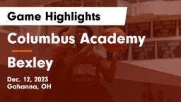 Columbus Academy  vs Bexley  Game Highlights - Dec. 12, 2023