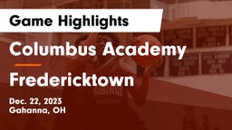 Columbus Academy  vs Fredericktown  Game Highlights - Dec. 22, 2023