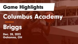 Columbus Academy  vs Briggs  Game Highlights - Dec. 28, 2023