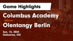 Columbus Academy  vs Olentangy Berlin  Game Highlights - Jan. 13, 2024