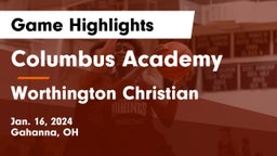 Columbus Academy  vs Worthington Christian  Game Highlights - Jan. 16, 2024