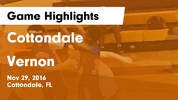 Cottondale  vs Vernon Game Highlights - Nov 29, 2016