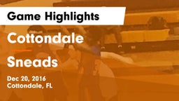 Cottondale  vs Sneads  Game Highlights - Dec 20, 2016