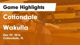 Cottondale  vs Wakulla  Game Highlights - Dec 29, 2016